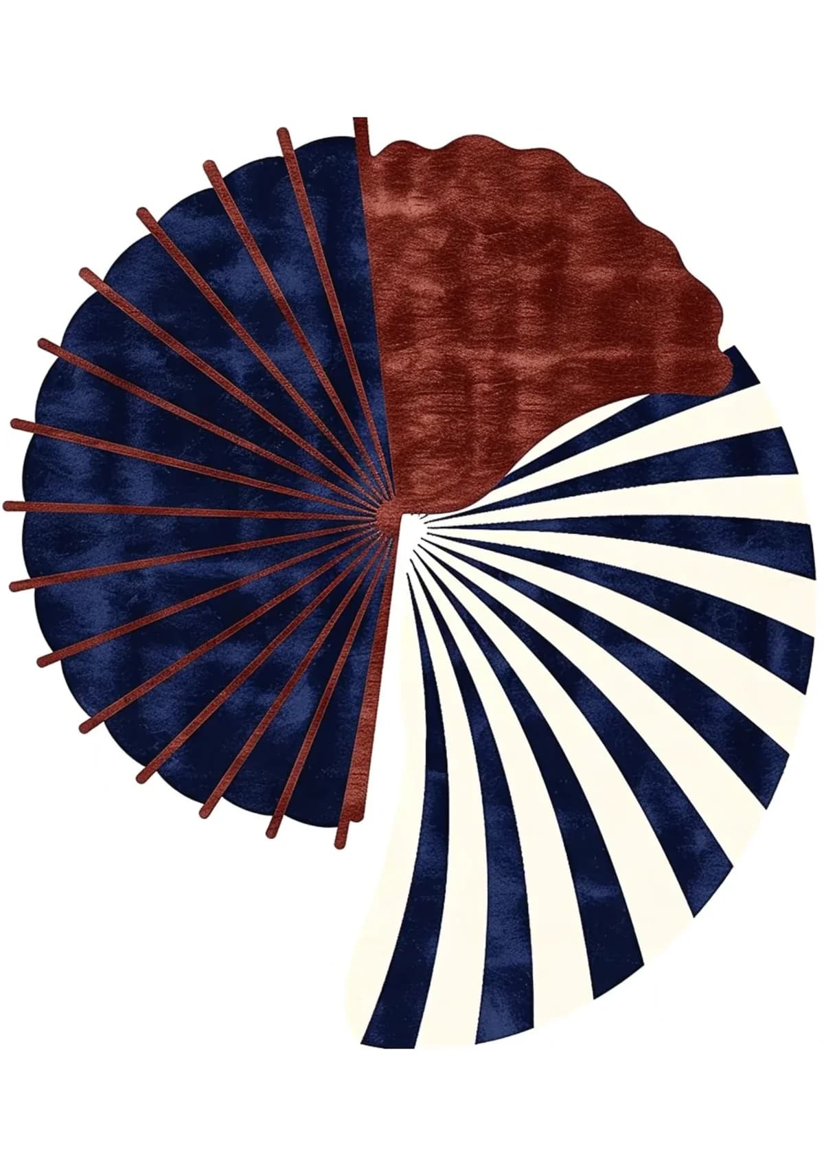 A modern, sculptural area rug with a hybrid design - Thumbnail 1