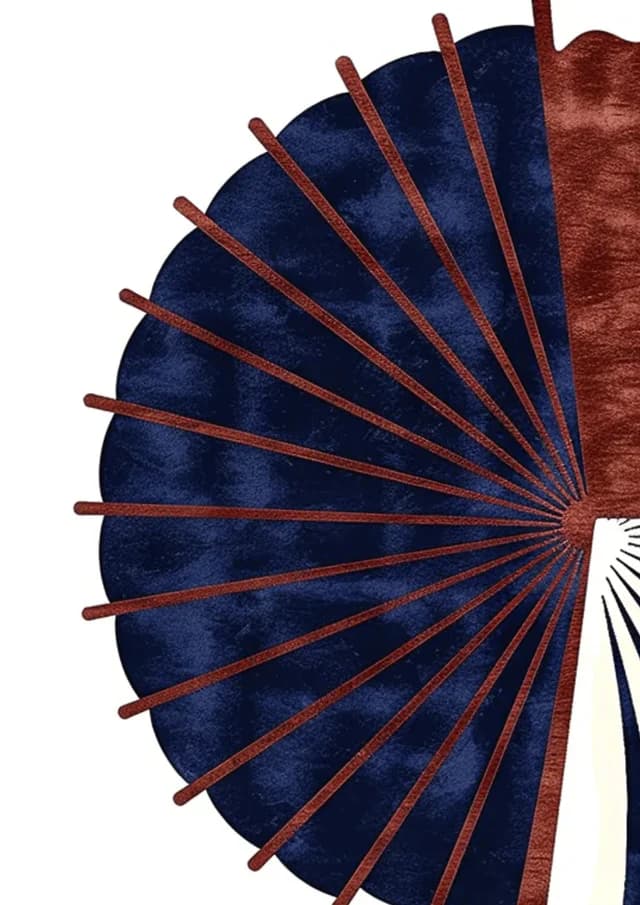 A modern, sculptural area rug with a hybrid design - Thumbnail 3