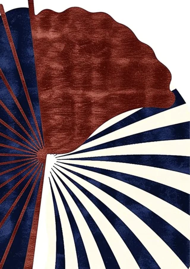 A modern, sculptural area rug with a hybrid design - Thumbnail 5