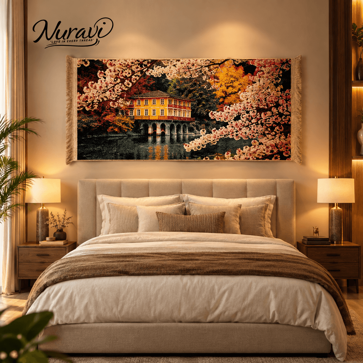 Irani Acrylic Wall Hanging Carpet | 1500 Reed Scenic Carpet - Thumbnail 1