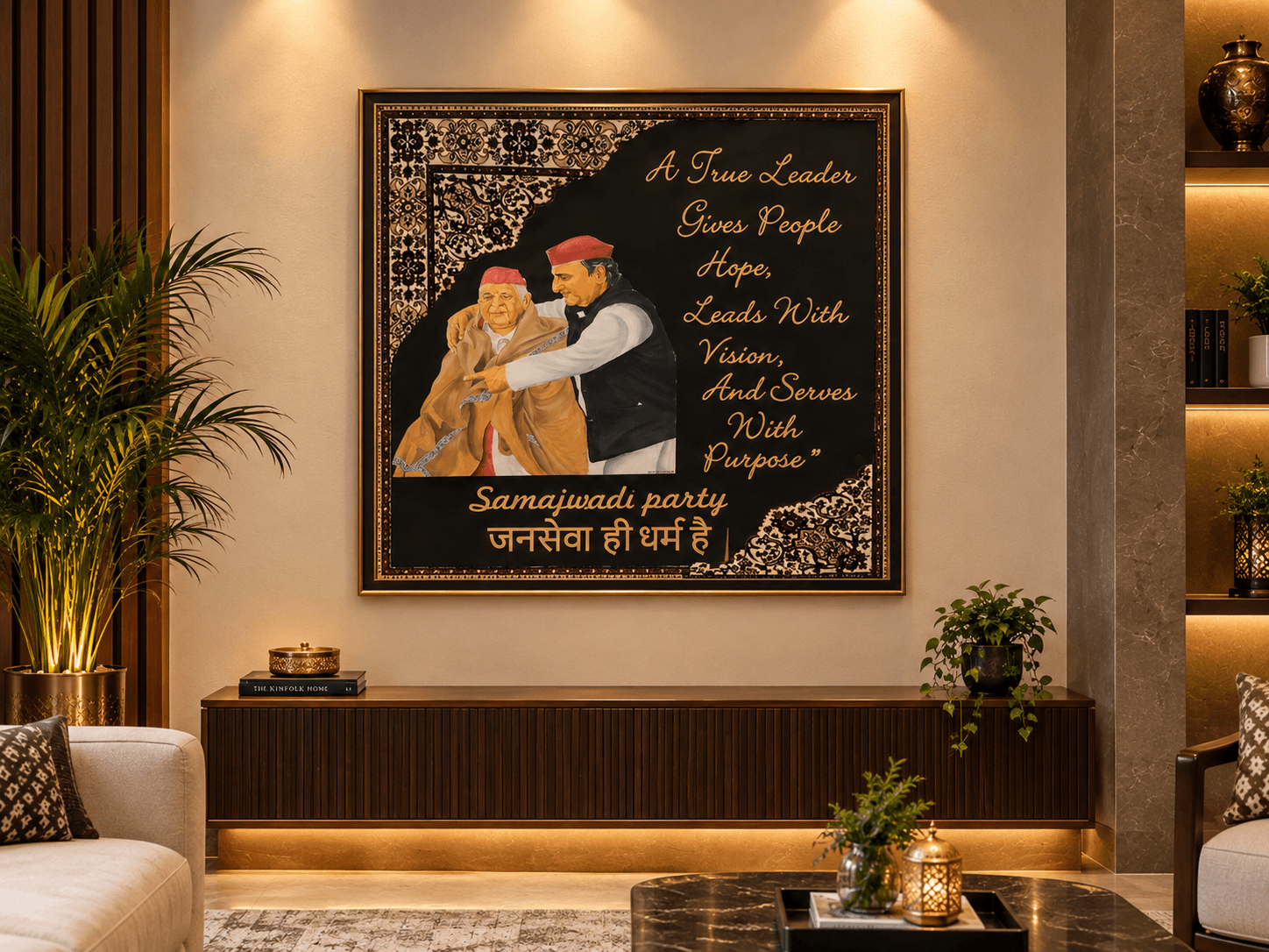 Custom Hand-Cut & Hand-Painted Carpet – Personalised Name & Quote Design - Thumbnail 4