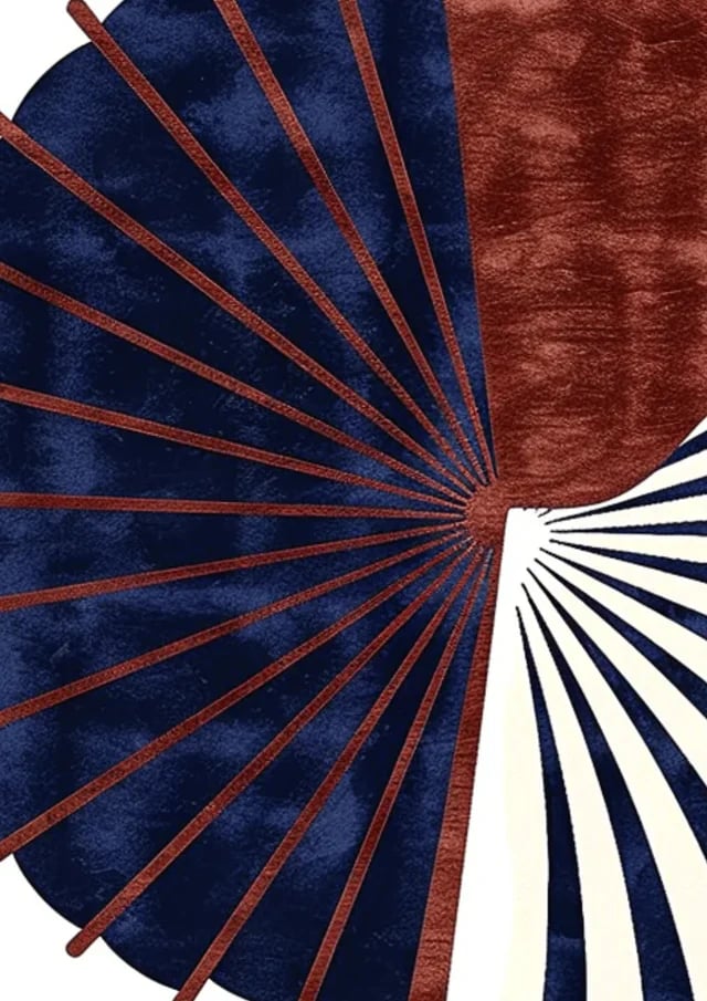 A modern, sculptural area rug with a hybrid design - View 4