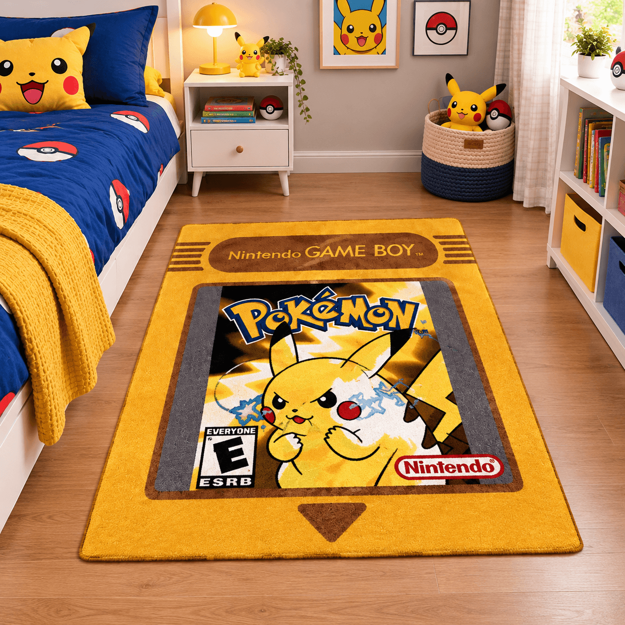 Pokemon Game Boy Inspired Pikachu Gaming Rug – Retro Gaming Carpet - View 3