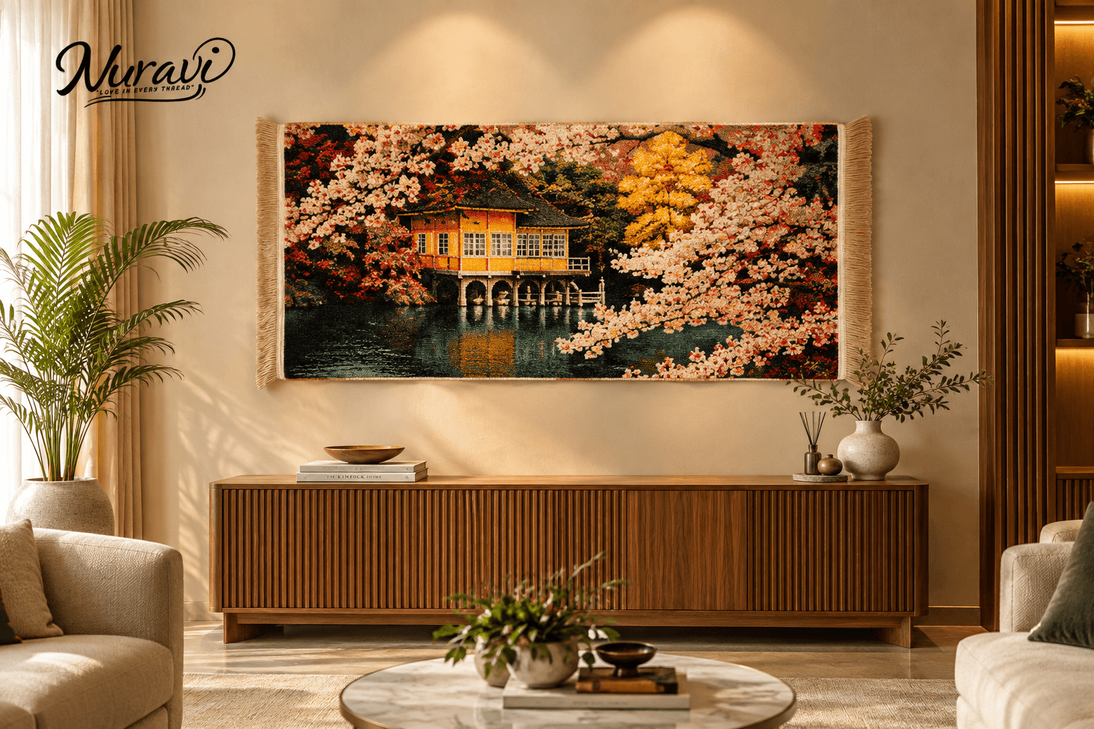 Irani Acrylic Wall Hanging Carpet | 1500 Reed Scenic Carpet - View 3